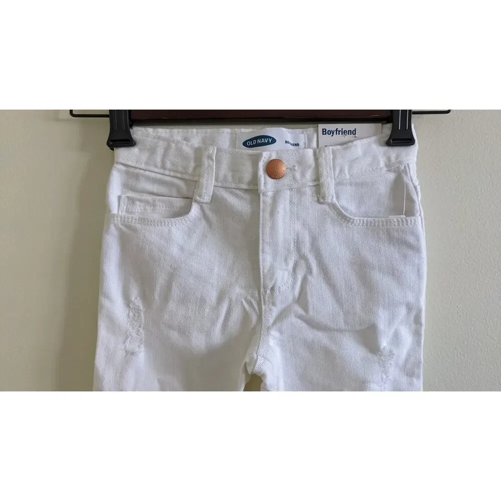 Old Navy Girls Boyfriend White Jeans Sz 4T